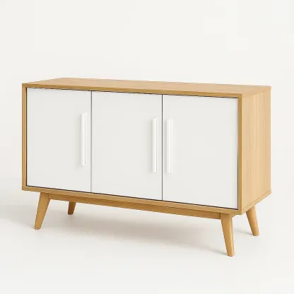 Senkki Valoakryylipaneelinen 3-ovinen 120x40x75 cm Tammi/Valkoinen