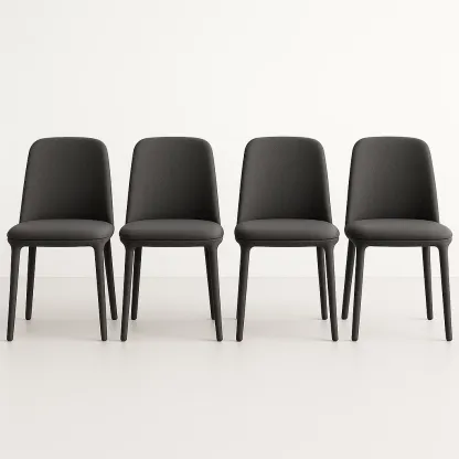 Tuolisetit Ruokatuolit 4 kpl Kangasverhoilu Istuinkorkeus 45 cm Tumma Harmaa