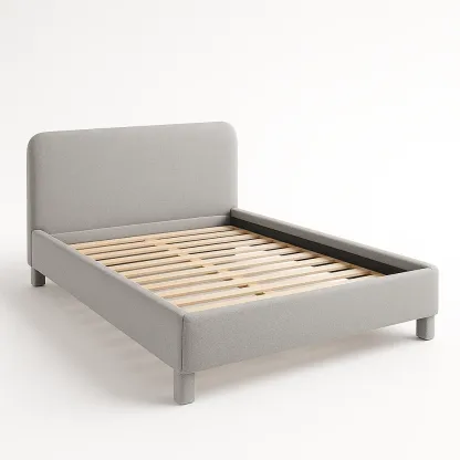 Sängynrunko kangas harmaa 210x150x100 cm