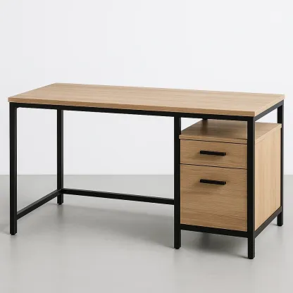 Toimistopöytä Metallirunko Lastulevy Pinta 140cm x 60cm x 75cm