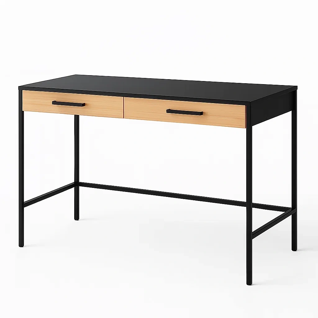 Toimistopöytä Säilytyslaatikollinen Musta MDF 120x60x75 cm