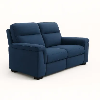 2-istuttava sohva sininen kangas polyesterikangas pehmusteet
