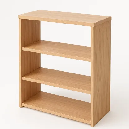 Hylly kolmitasoinen puinen 60x80x24 cm