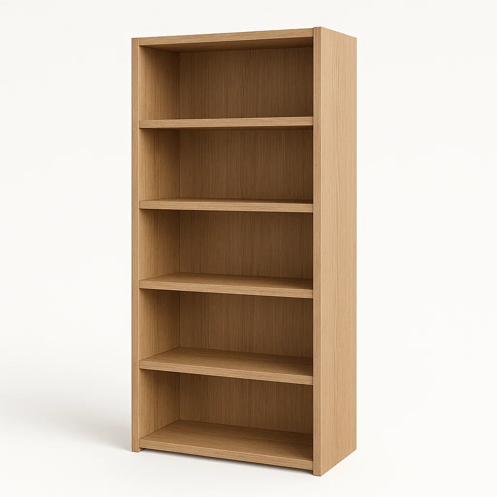 Hylly tammi MDF viisi hyllyä 180x80x30 cm