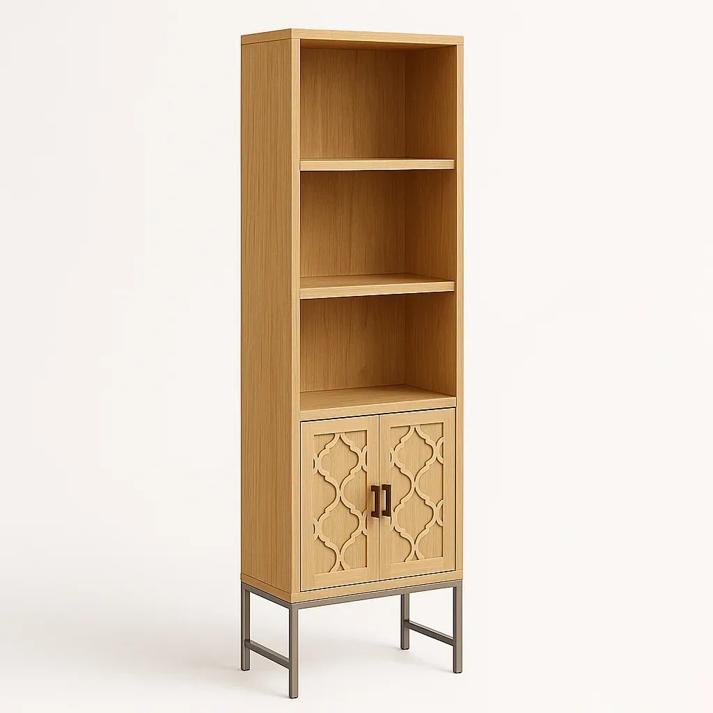 Kirjahylly puinen kaappi ovilla 200x60x30 cm