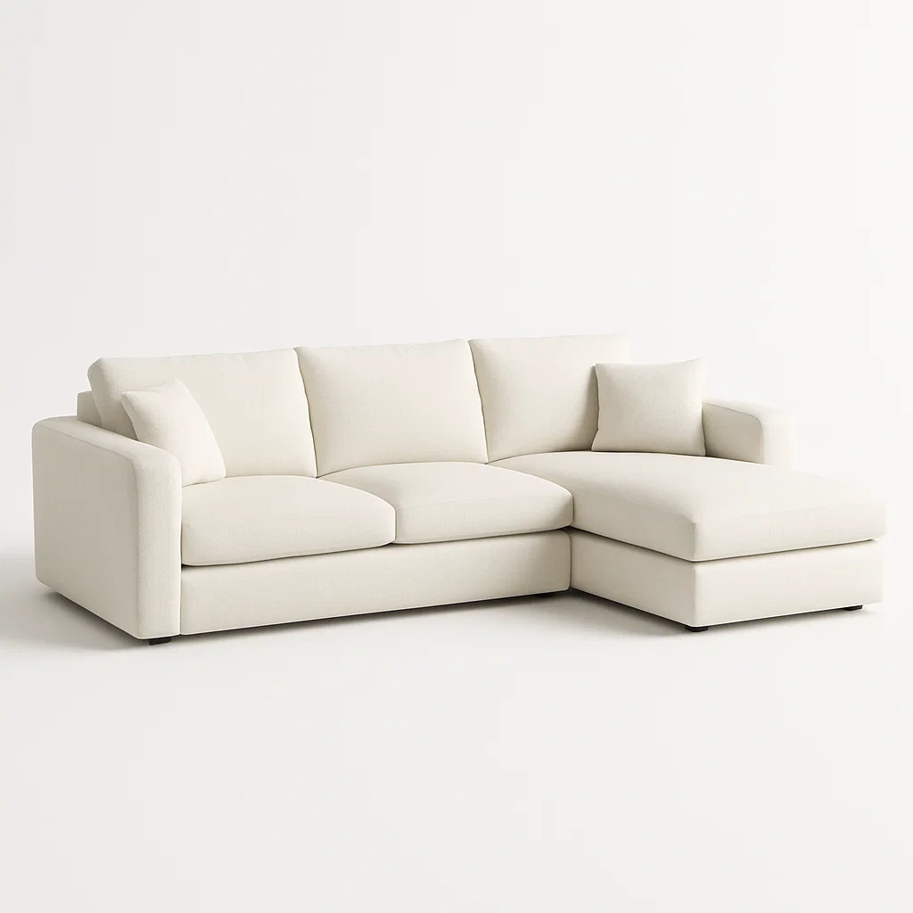 Kulmasohva Beige Leikattava Kankaasta