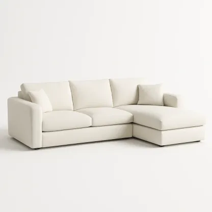 Kulmasohva Beige Leikattava Kankaasta