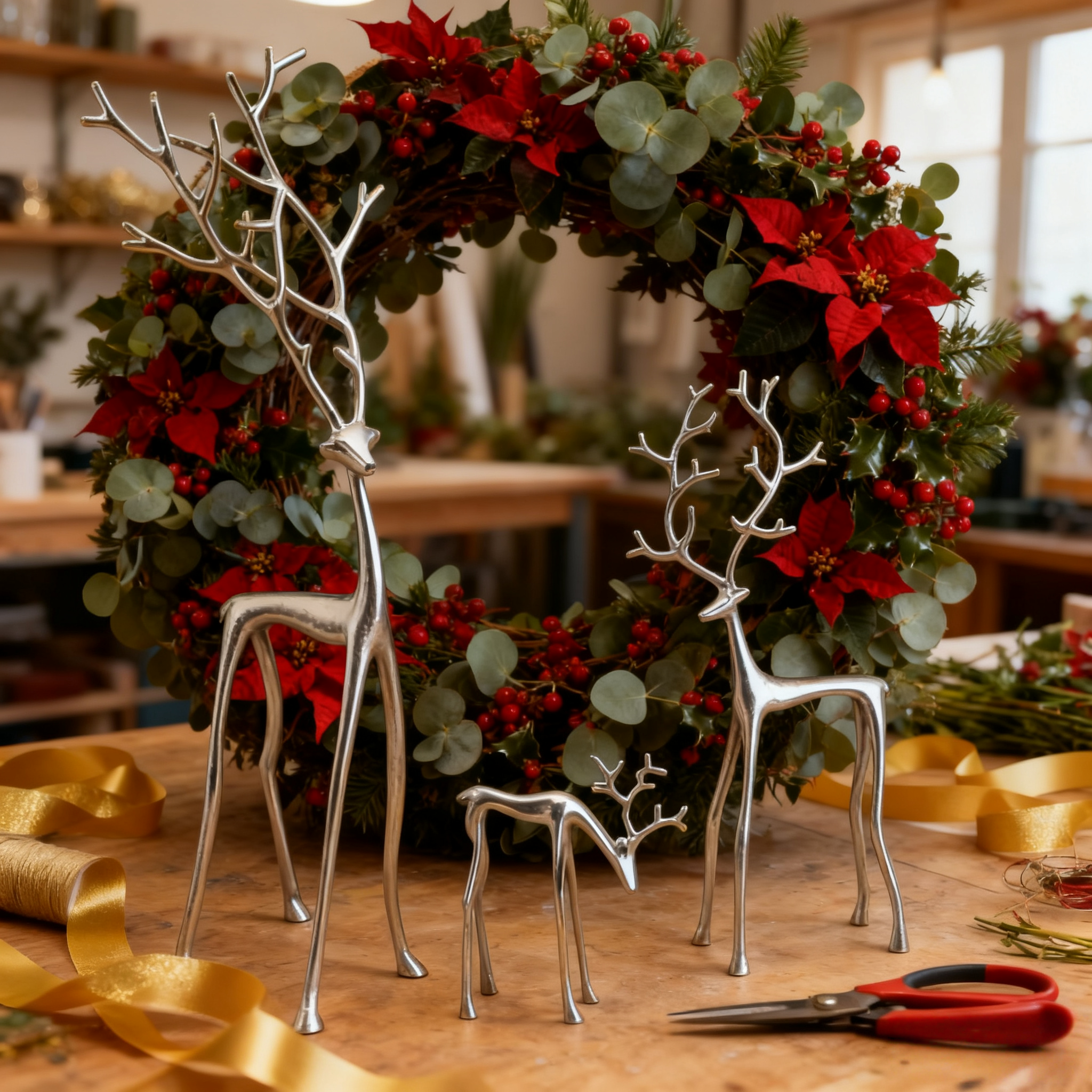 Reindeer Statues-Christmas Decorations