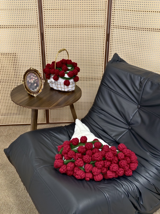 Handmade DIY flower bouquet blanket