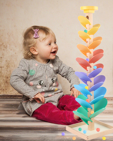 Wooden Marble Run Music Tree