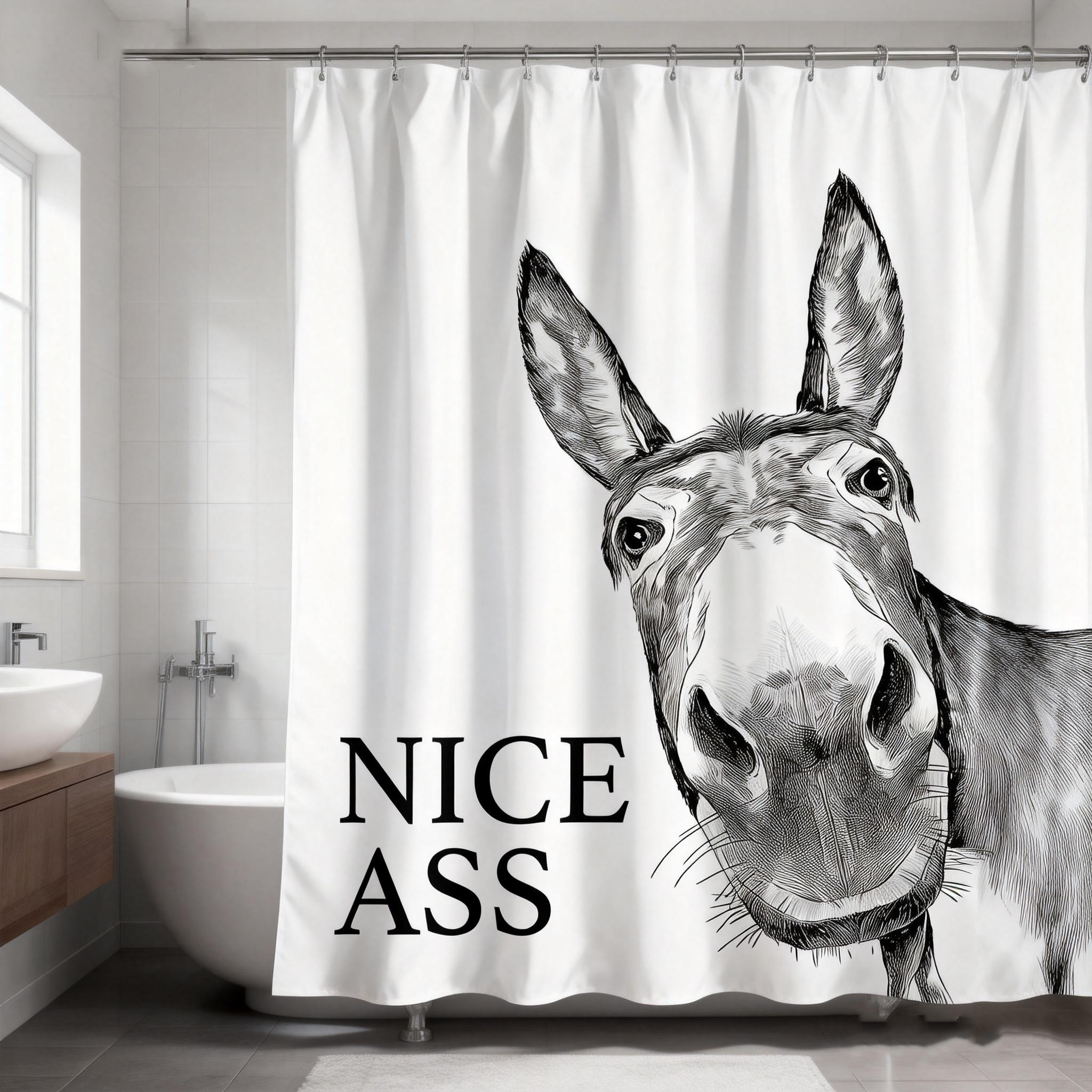 Funny Donkey Shower Curtain