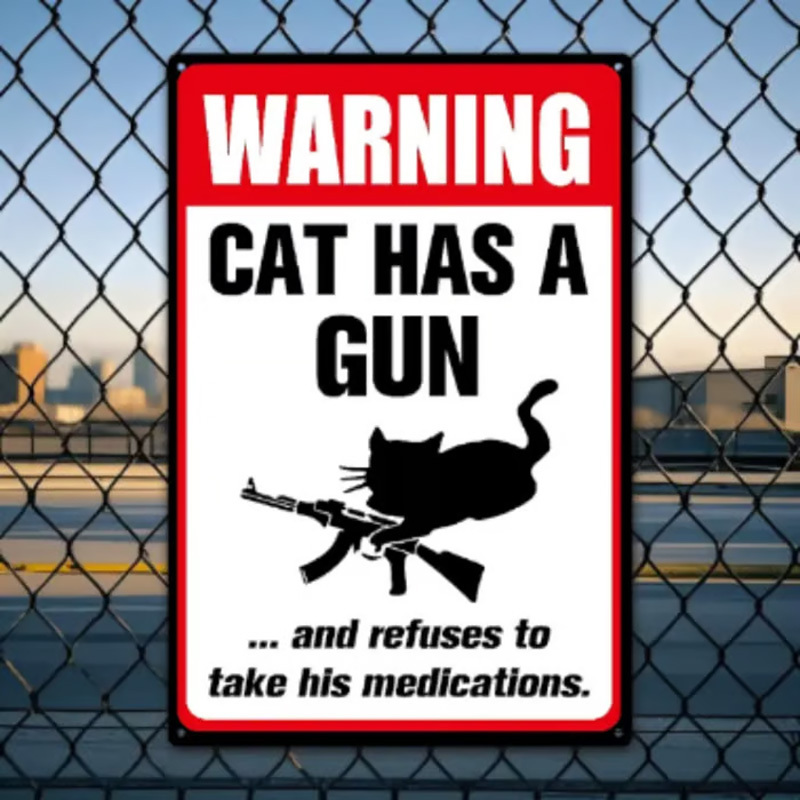 Warning metal tag