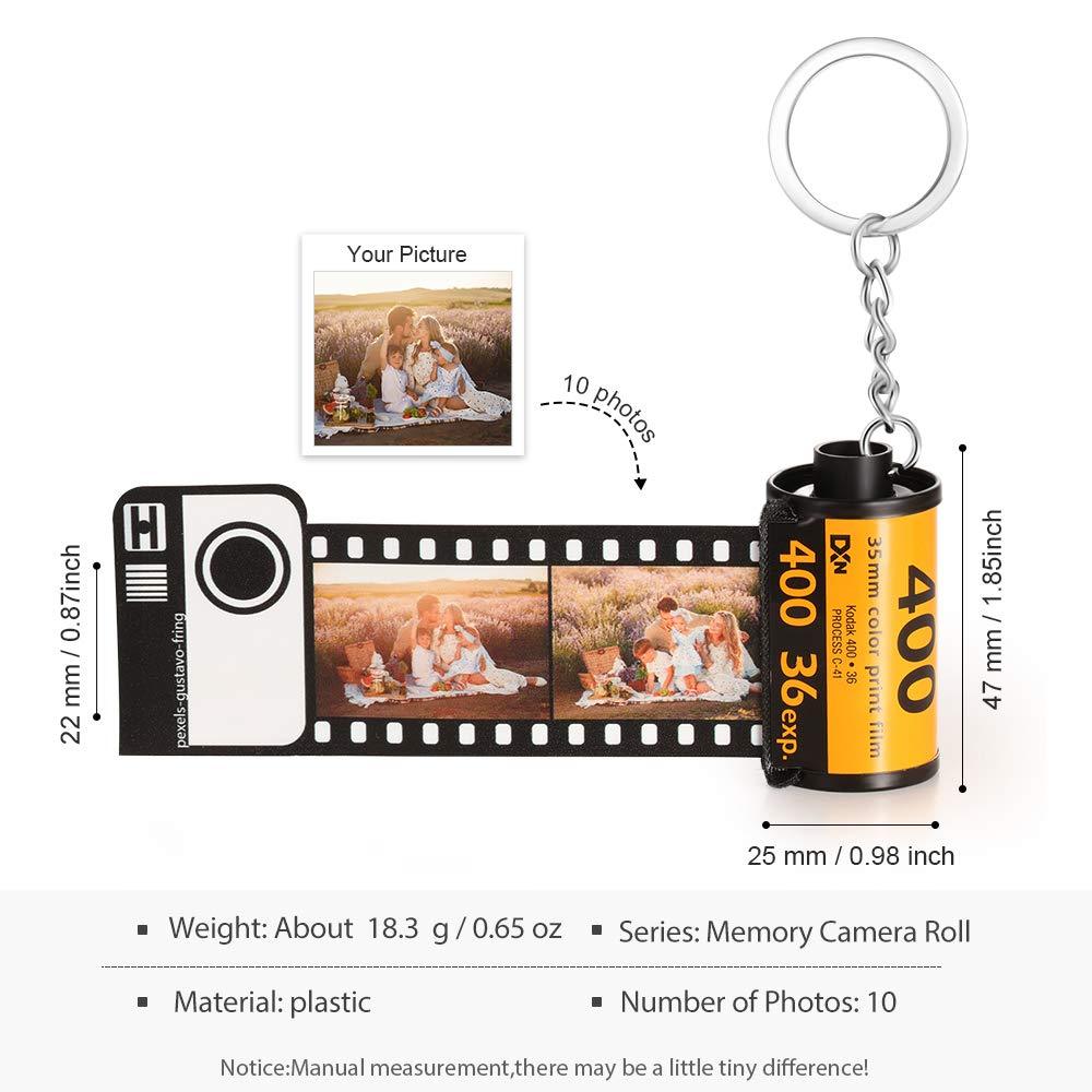 Personalized Photos Film Roll Keychain