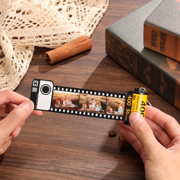 Personalized Photos Film Roll Keychain