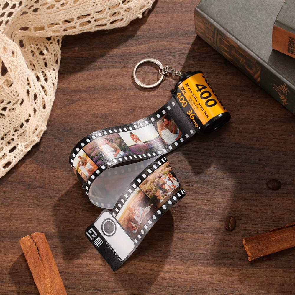 Personalized Photos Film Roll Keychain