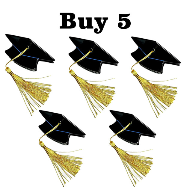 Mini graduation cap hair clip