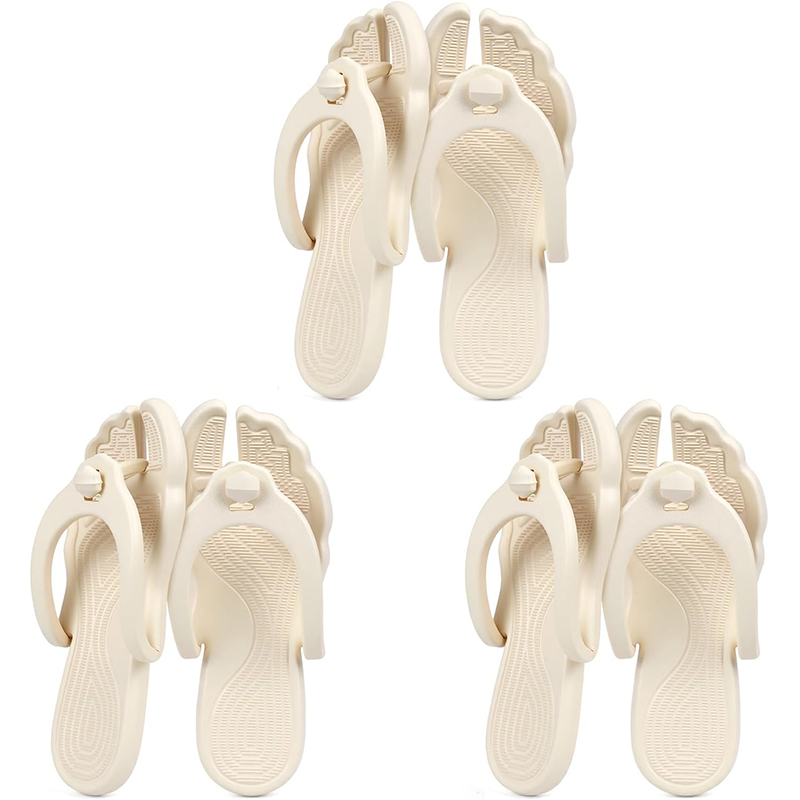 Foldable travel slippers, lightweight bathroom slippers
