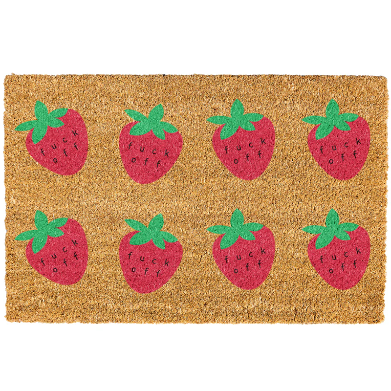 Strawberries Fuck Off Doormat