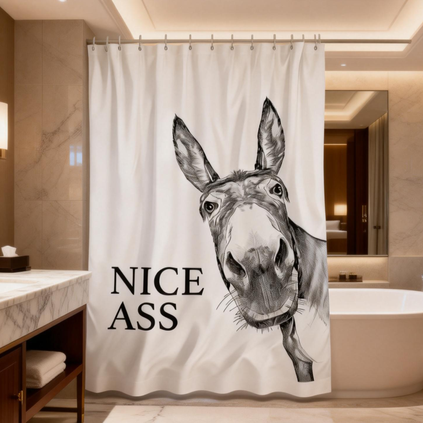 Funny Donkey Shower Curtain