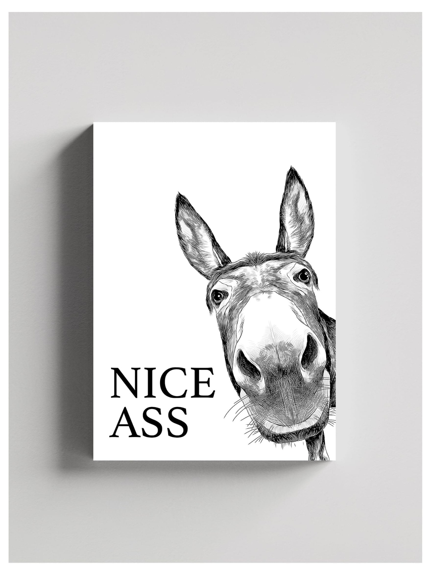 Fun bathroom wall art - Donkey pattern