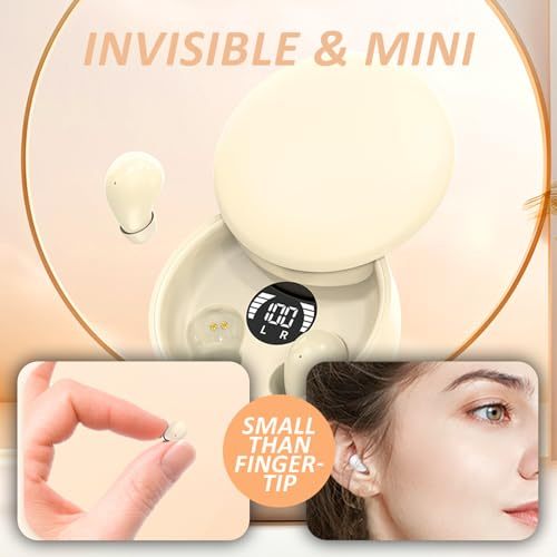 Invisible noise nancelling wireless bluetooth headphones