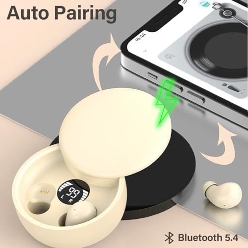 Invisible noise nancelling wireless bluetooth headphones