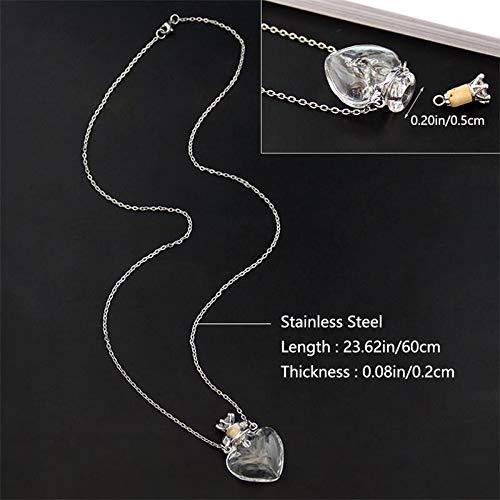 Clear Heart Perfume Bottle Necklaces