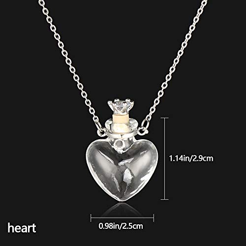 Clear Heart Perfume Bottle Necklaces