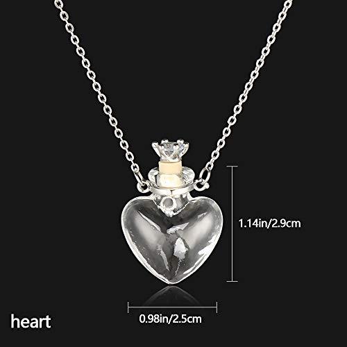 Clear Heart Perfume Bottle Necklaces