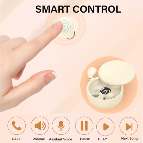 Invisible noise nancelling wireless bluetooth headphones