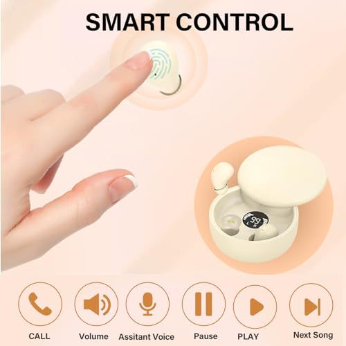 Invisible noise nancelling wireless bluetooth headphones