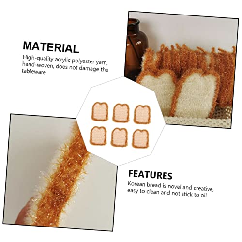5PCs Cute toast-shaped dishwashing sponge