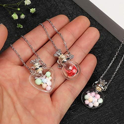 Clear Heart Perfume Bottle Necklaces