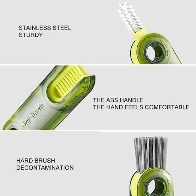 Multipurpose 3 in 1 Bottle Gap Cleaner Brush