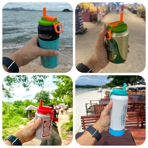 Soda Can Lids with Straw