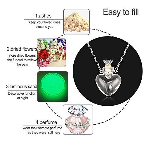 Clear Heart Perfume Bottle Necklaces