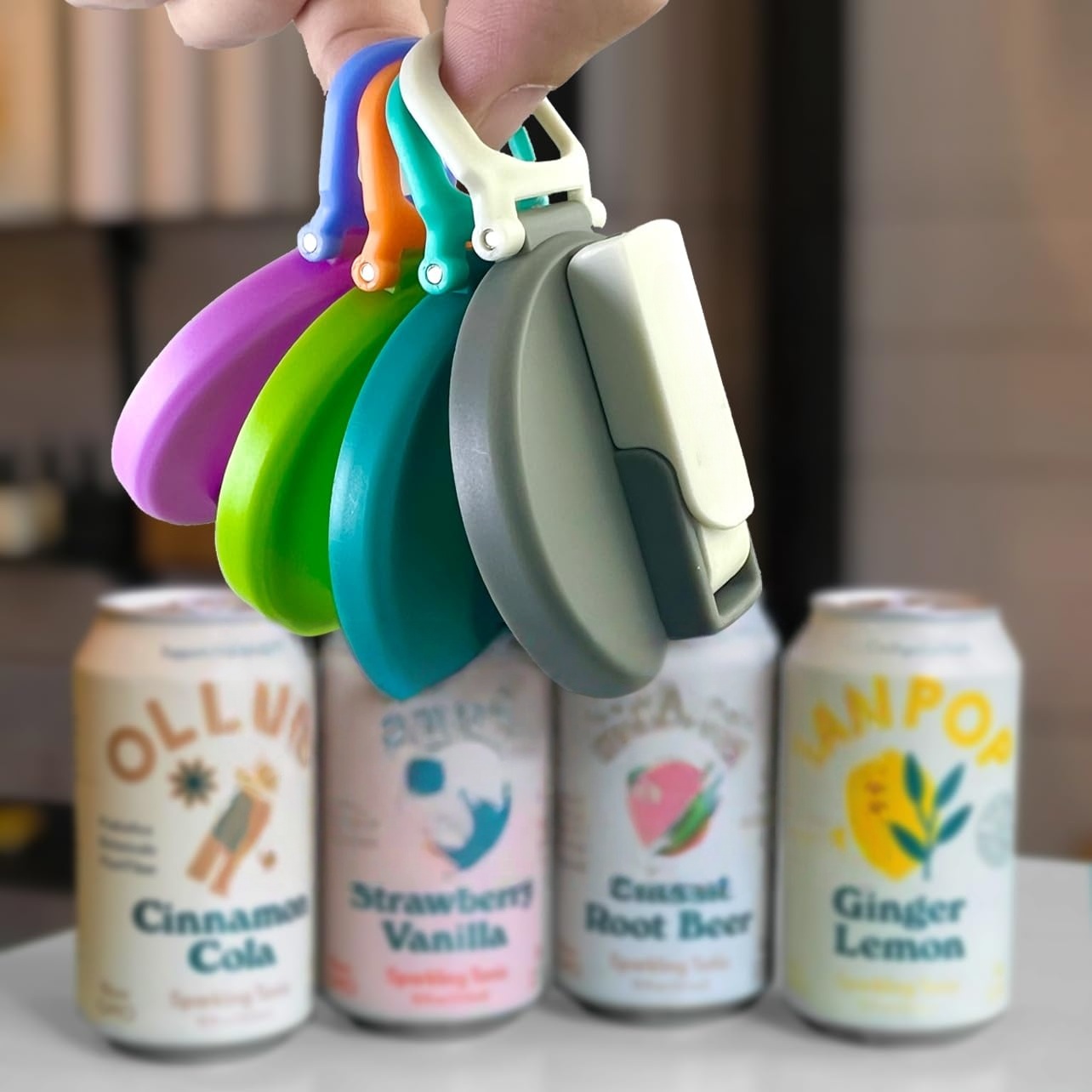 Soda Can Lids with Straw