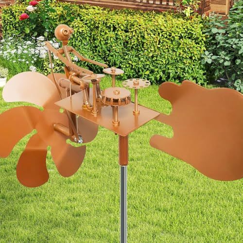 Handmade Metal Drummer Windmill
