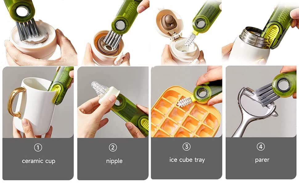 Multipurpose 3 in 1 Bottle Gap Cleaner Brush