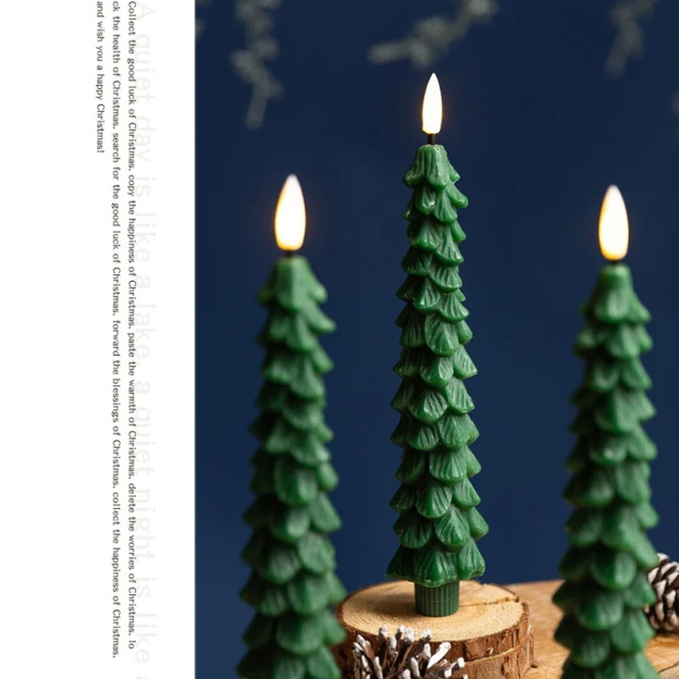 LED Christmas Tree Candle Set (with Remote Control)