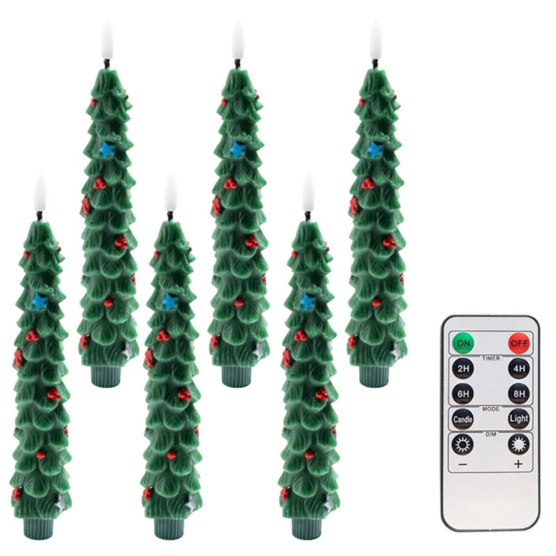 LED Christmas Tree Candle Set (with Remote Control)
