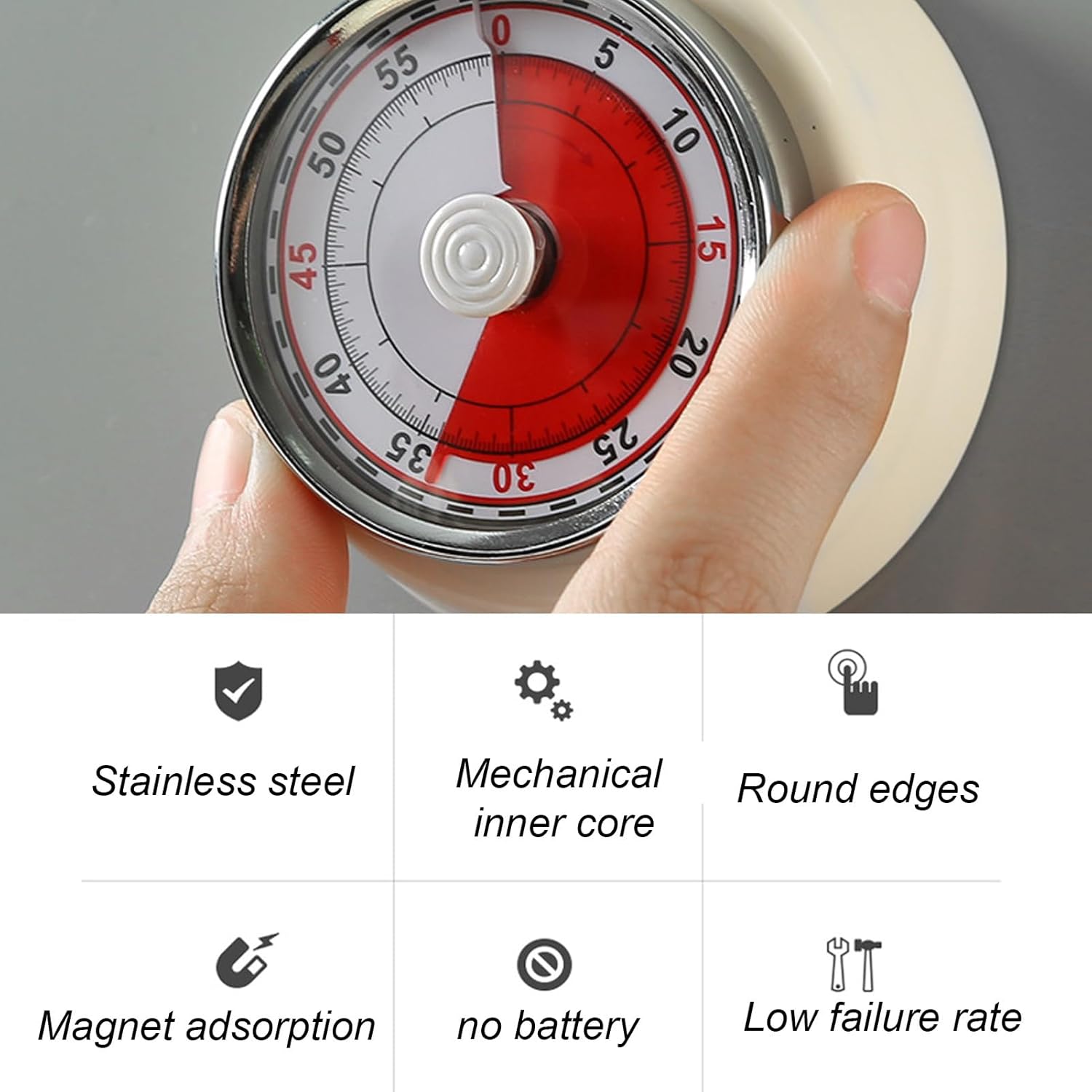 Magnetic kitchen timer