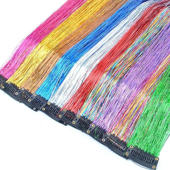 Highlight Glitter Tinsel Hair Extensions Clip