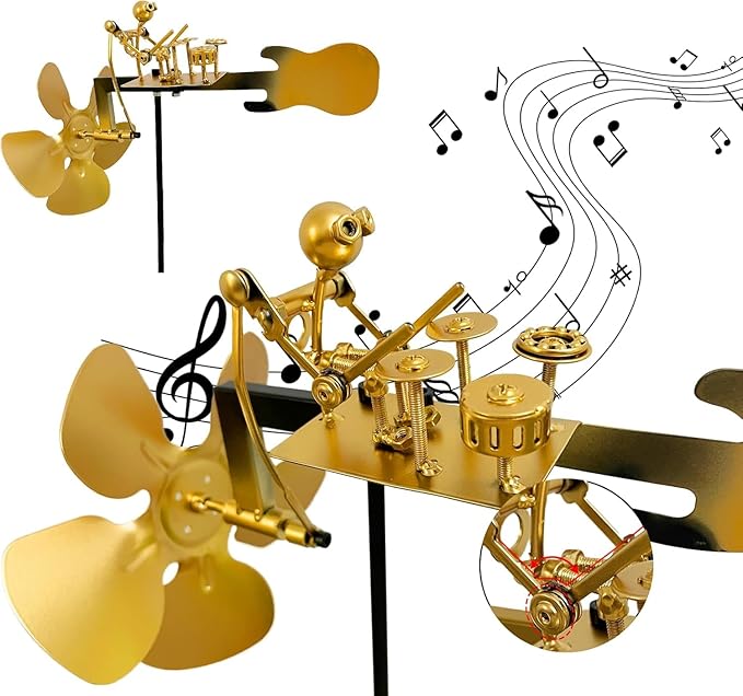 Handmade Metal Drummer Windmill