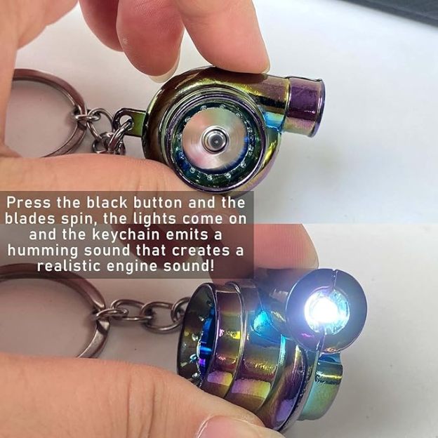 Electronic Turbo Keychain with Sounds + LED