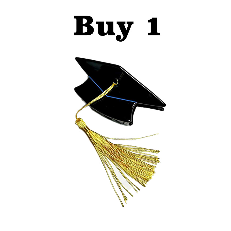 Mini graduation cap hair clip