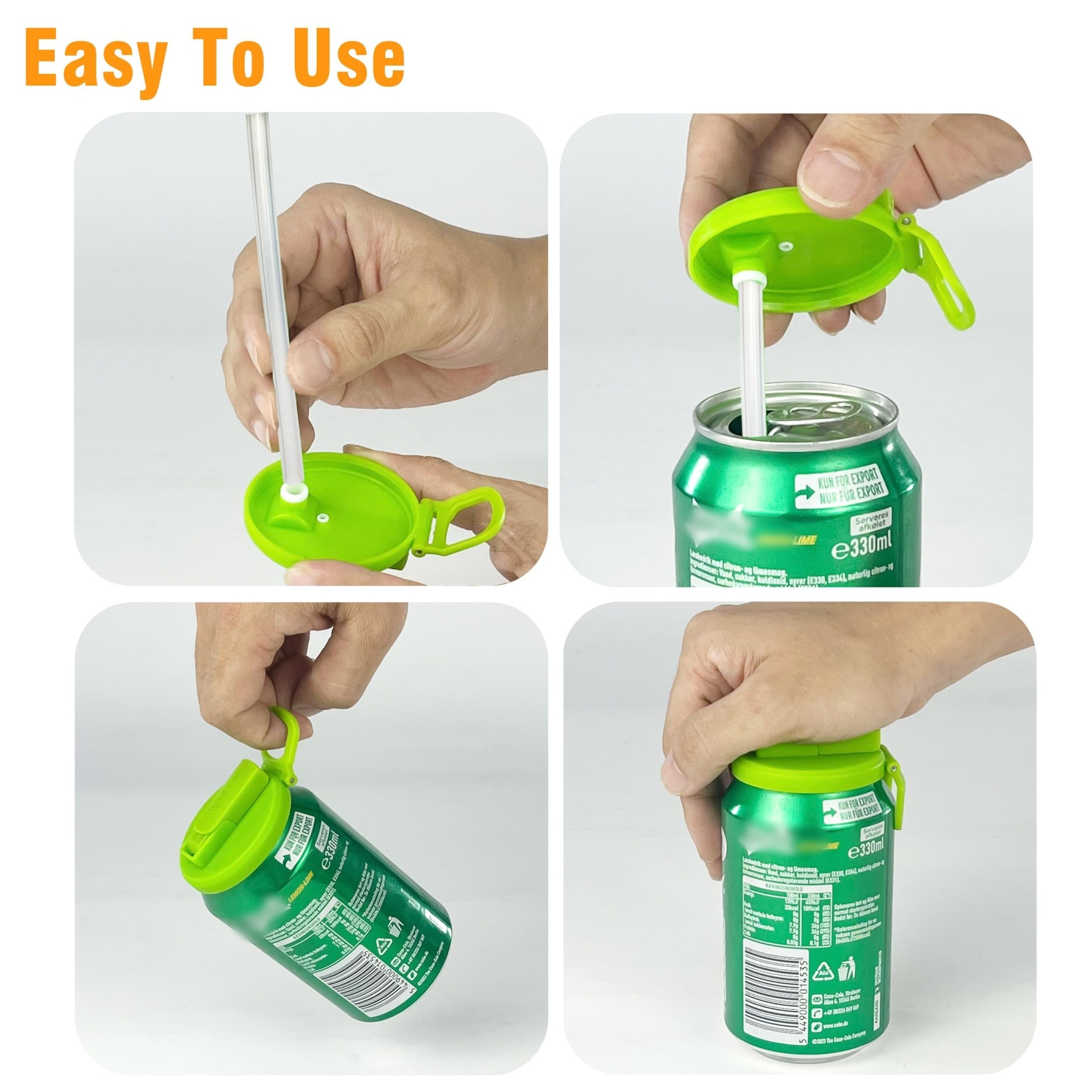 Soda Can Lids with Straw