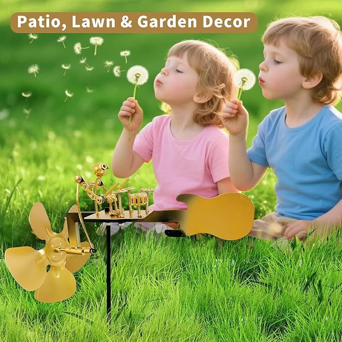 Handmade Metal Drummer Windmill