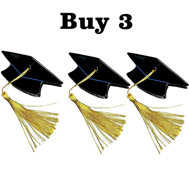 Mini graduation cap hair clip