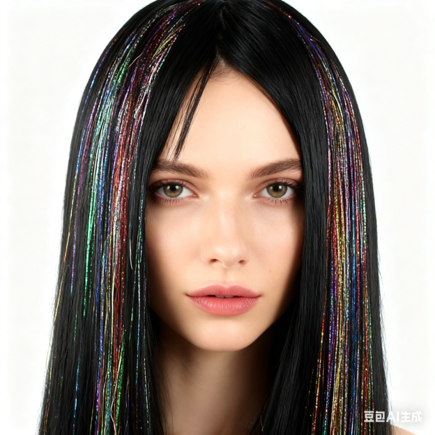 Highlight Glitter Tinsel Hair Extensions Clip